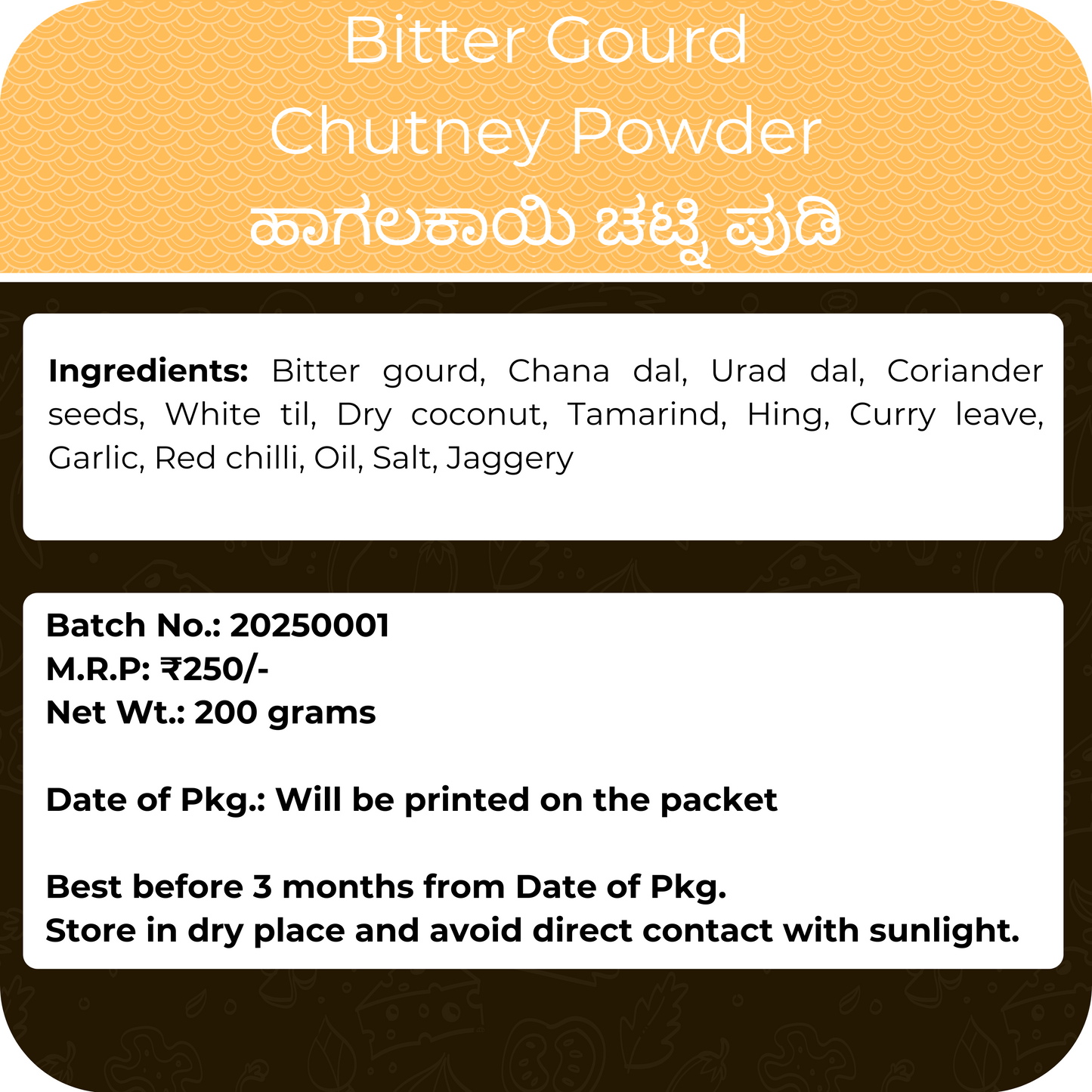Bitter Gourd Chutney Powder