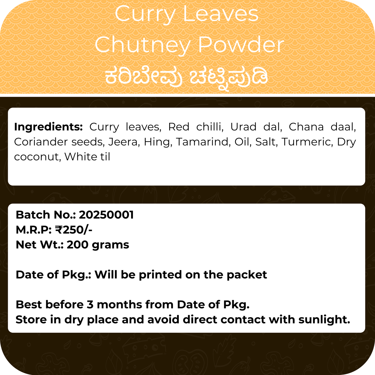 Curry Leaves Chutney Powder