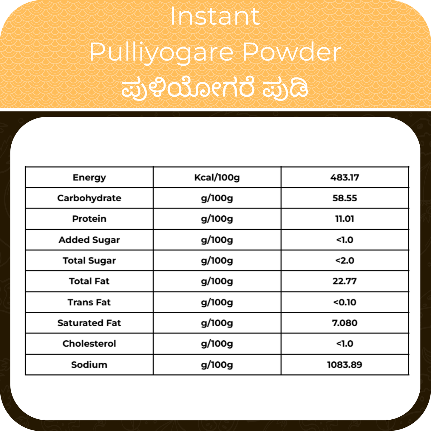 Instant Pulliyogare Powder